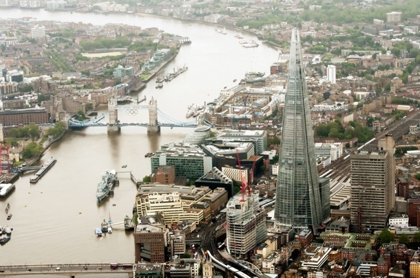 The Shard - ptačí perspektiva